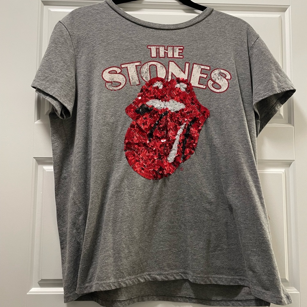 H&M Sequin Rolling Stones Tee